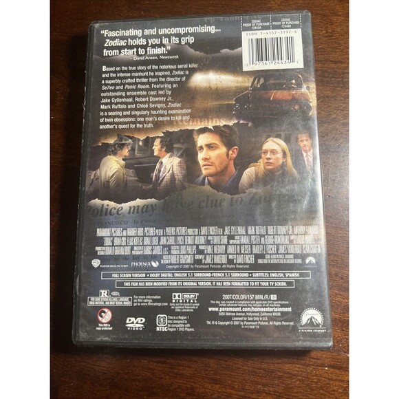 Zodiac (Full Screen Edition) - DVD - SHIPS SAME DAY - Picture 2 of 3